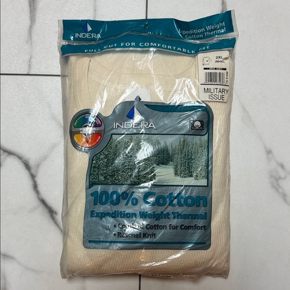 Men's Indera Cotton Thermal Shirt 2XL